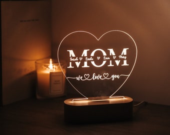 Custom Night Light for Mom Gift for Mommy Personalized Gift for Mom Gift for Mother  Mom Birthday Gift  Christmas Gift 2023  Gift for Mama