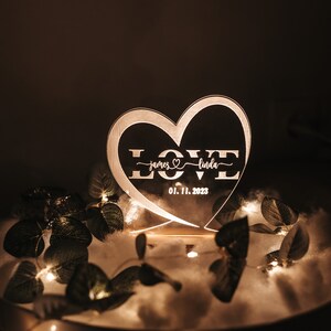 Custom Night Light as Valentines Day Gift - Romantic Gift for Couple - Anniversary Gift for Parents - Gift for Newlyweds - Engagement Gifts