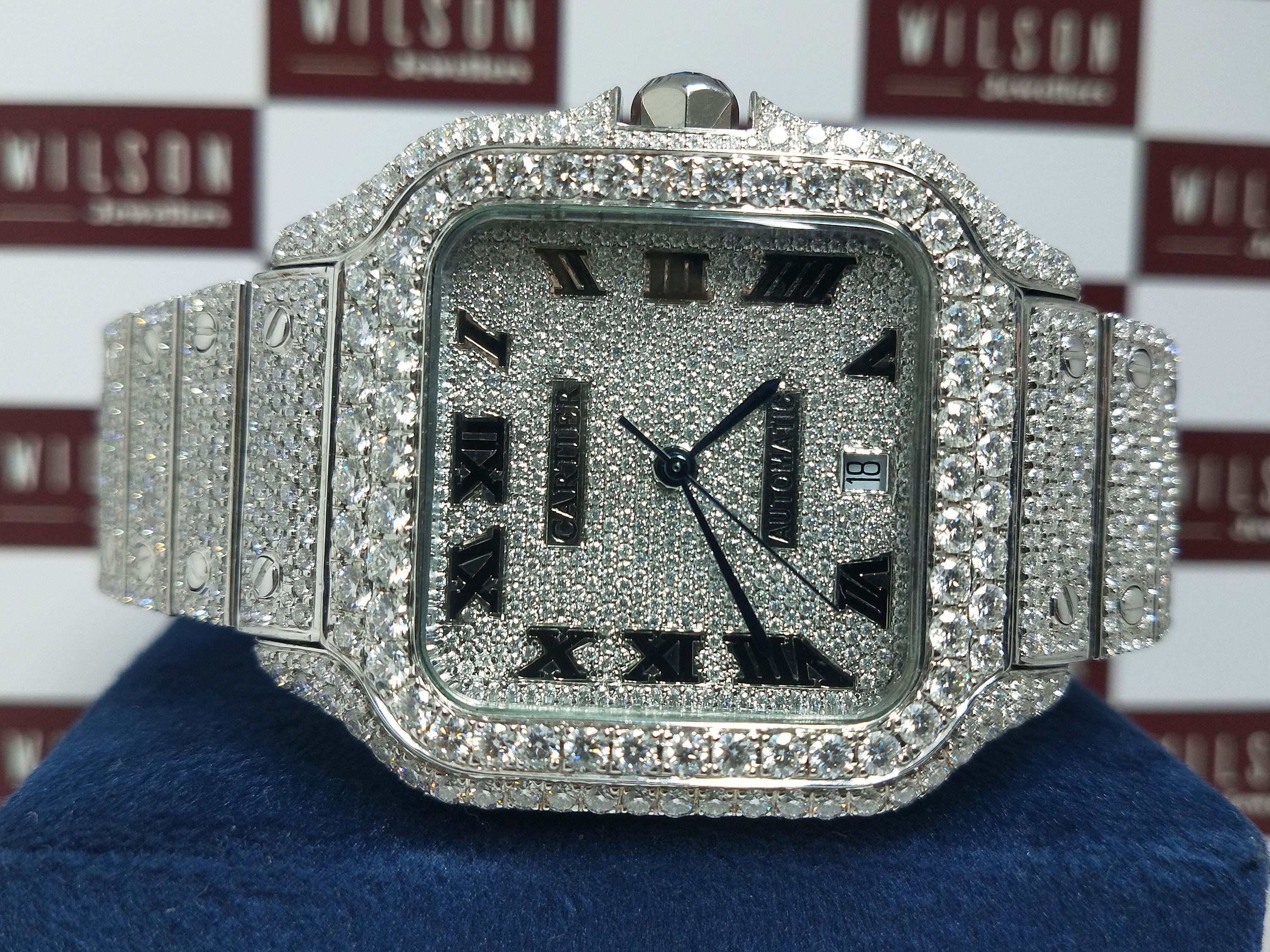 VVS Moissanite Diamond Watch, Iced Out Watch, Iced Out Moissanite Watch ...