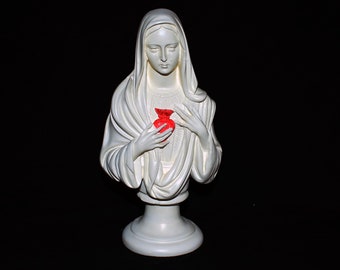 Madonna mit Herz,Maria Mutter Gottes Statue,50 cm Polyresin Figur,Neu Madonna mit Herz,Maria Mutter Gottes Statue,50 cm Polyresin Figur,Neu