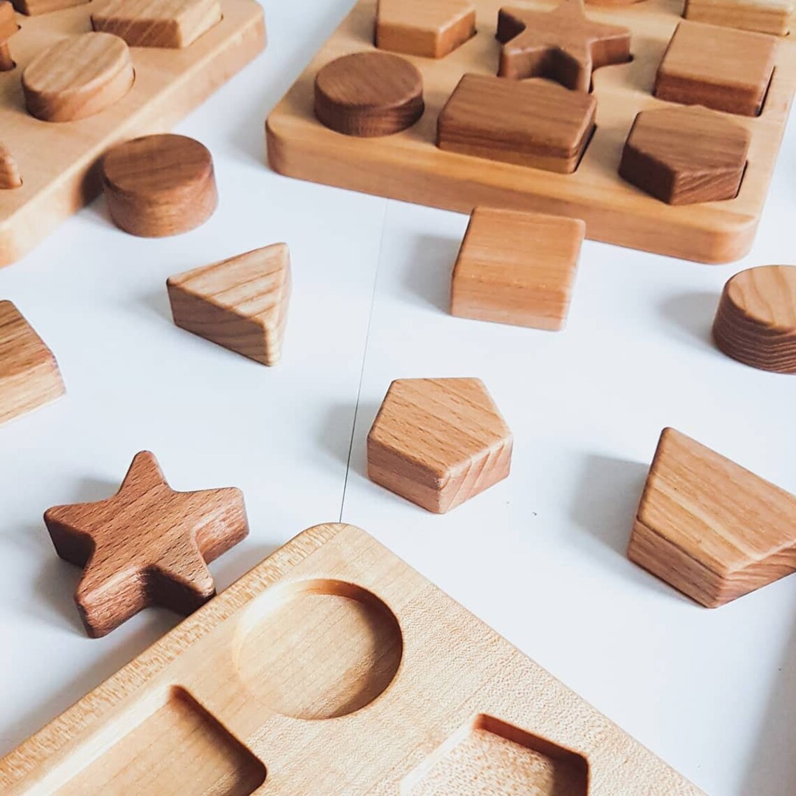 Wood Shape Sorter Learning Toys Eco Friendly Gifts. Single Etsy
