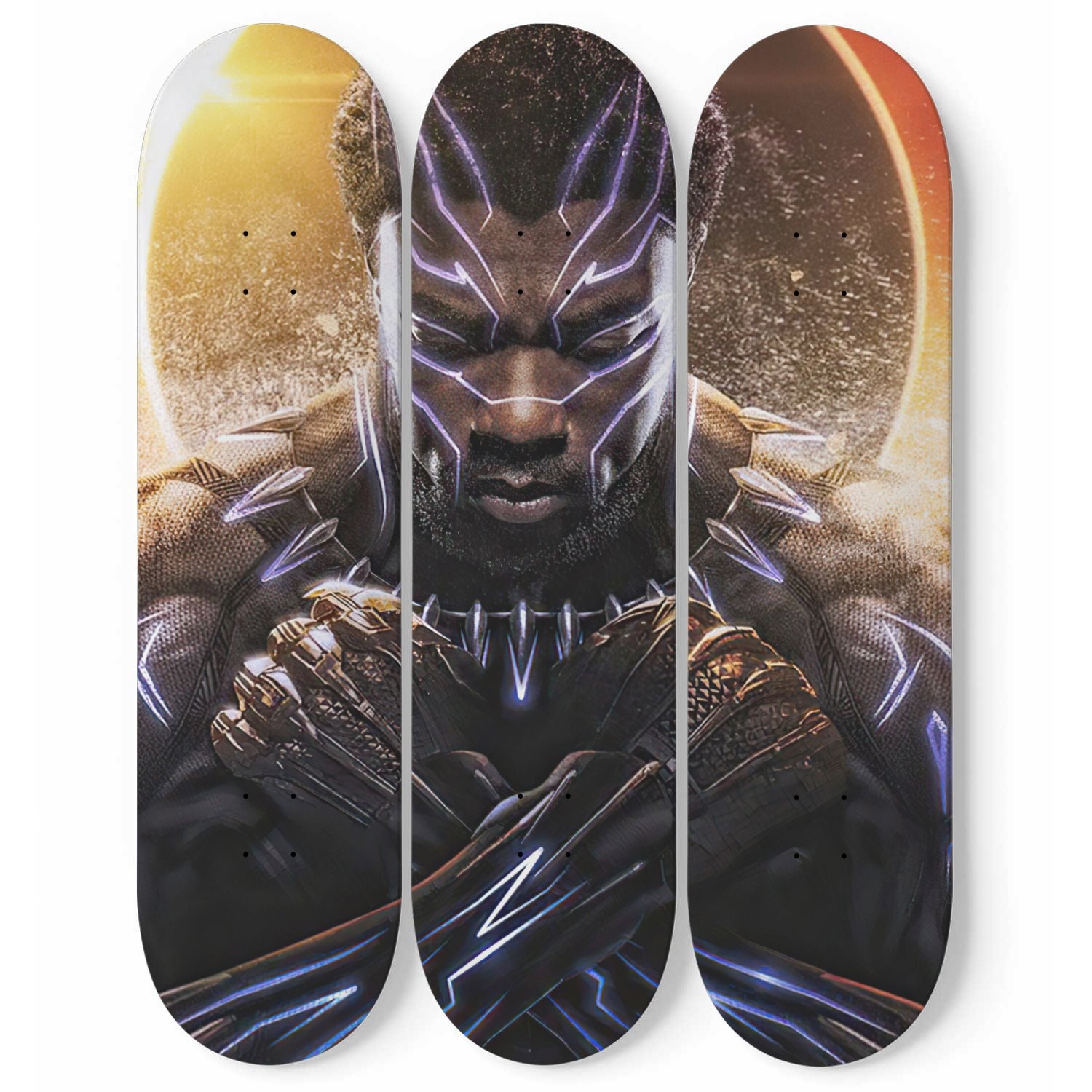 Black Panther Wall Decor Marvel Skateboard Wall Art Marvel Pop Etsy