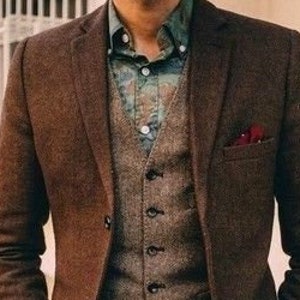Man Tweed Brown Blazer Wedding Blazer Groom Wear Suits Wedding Suit Men ...