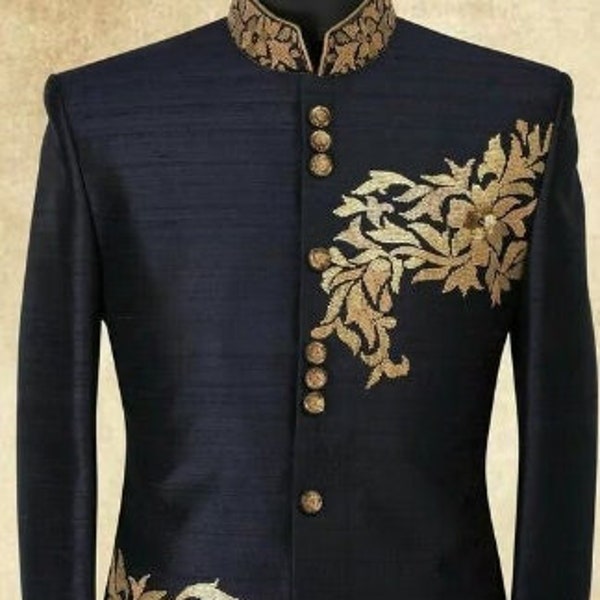 Wedding Sherwani for Men Ethnic black Designer Traditional Prom Engagement Suit Groom Party Outfit groom dress