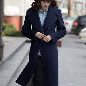 Long navy top blue jacket