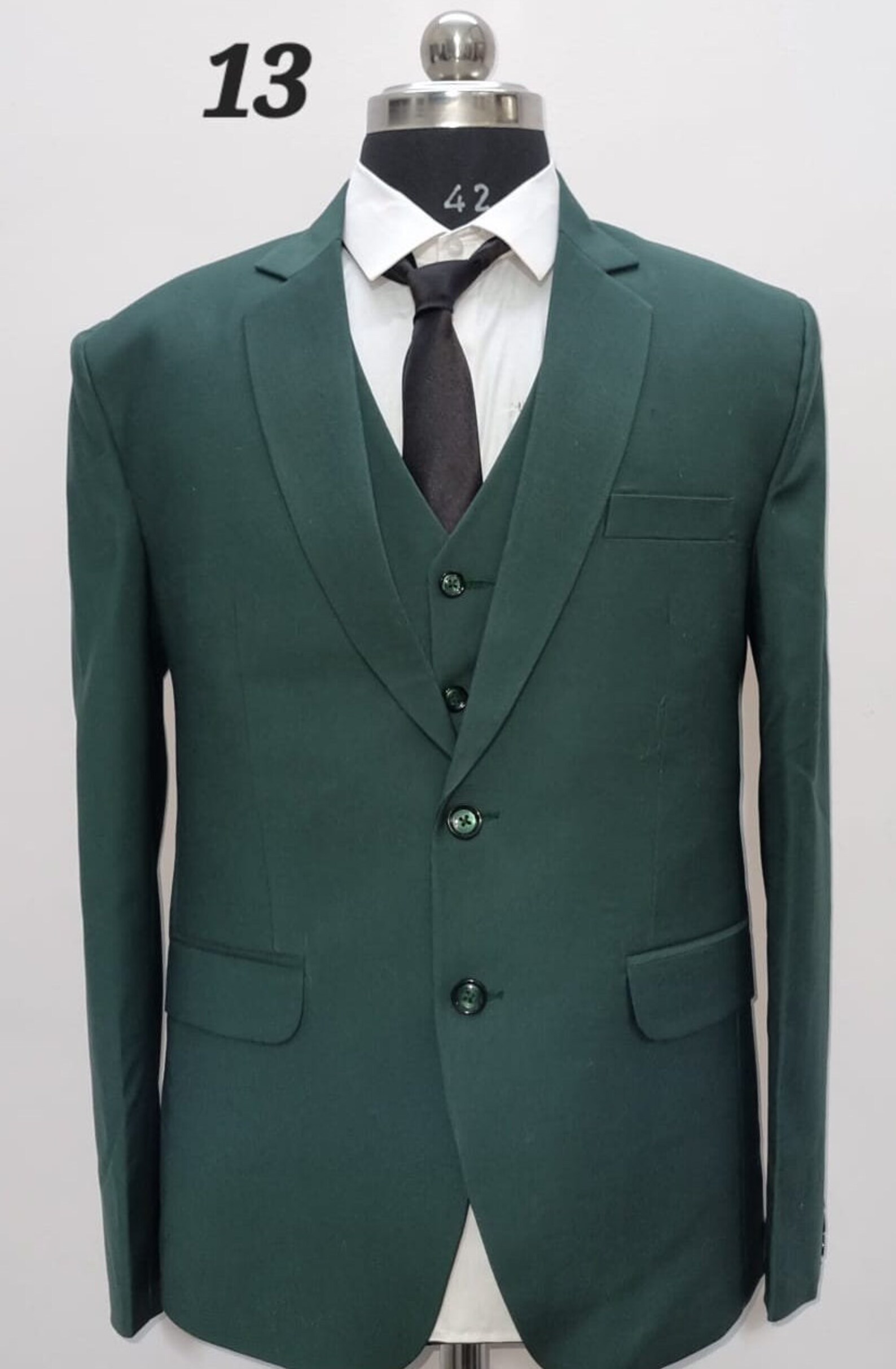 Man Green 3 Piece Suitwedding Suit for Groom & Etsy