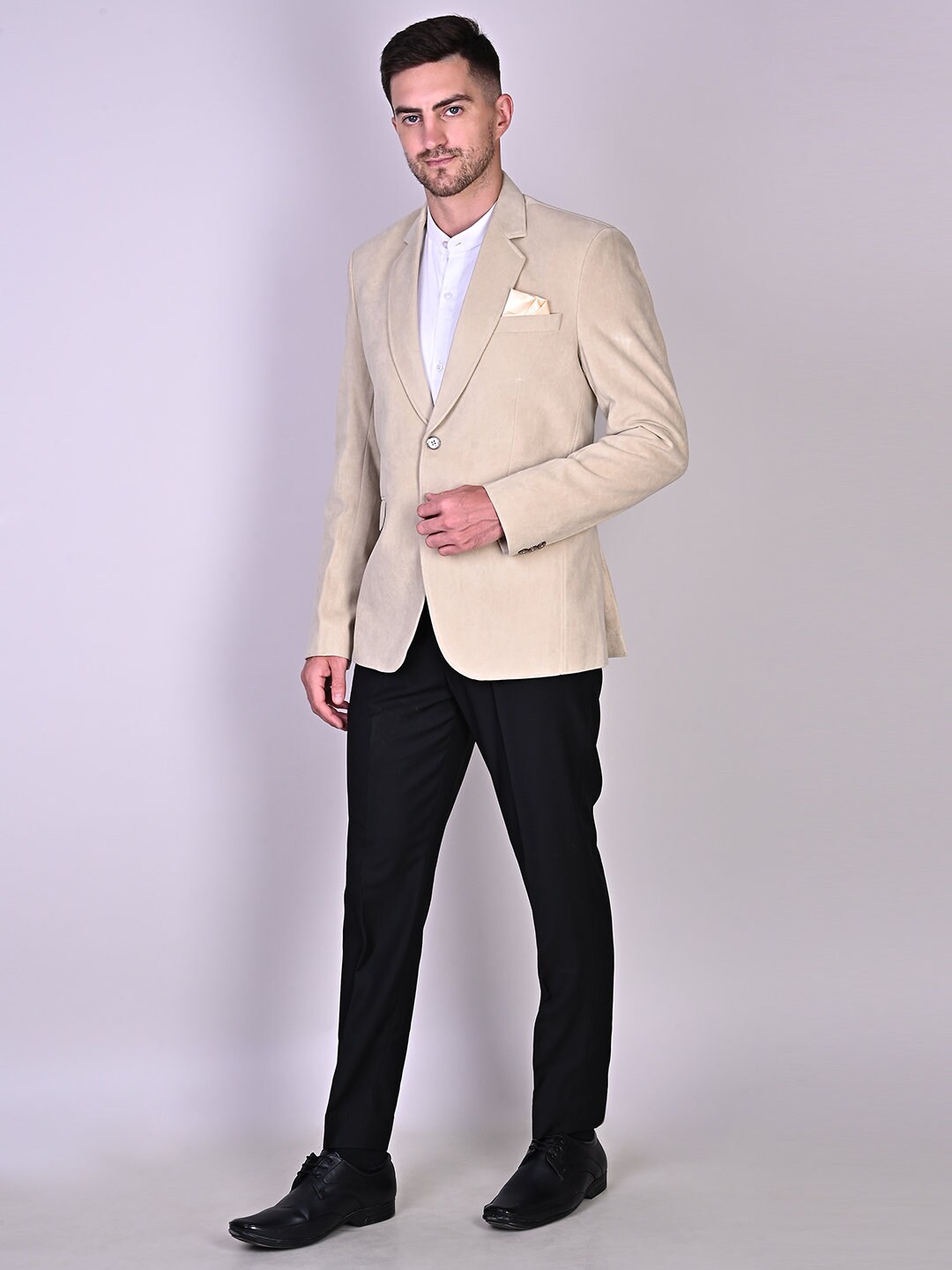 Cream colored blazer mens shop
