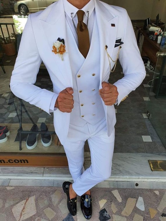 White party cheap wear suits