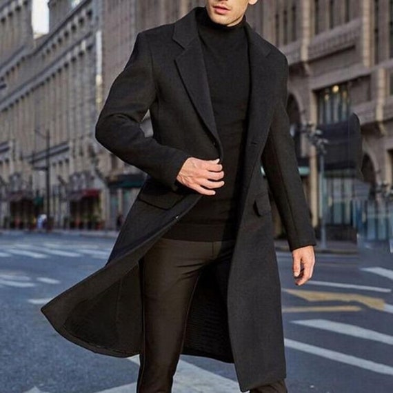 Man Overcoat-man Long Jacket-tweed Coat-trench Coat-long - Etsy