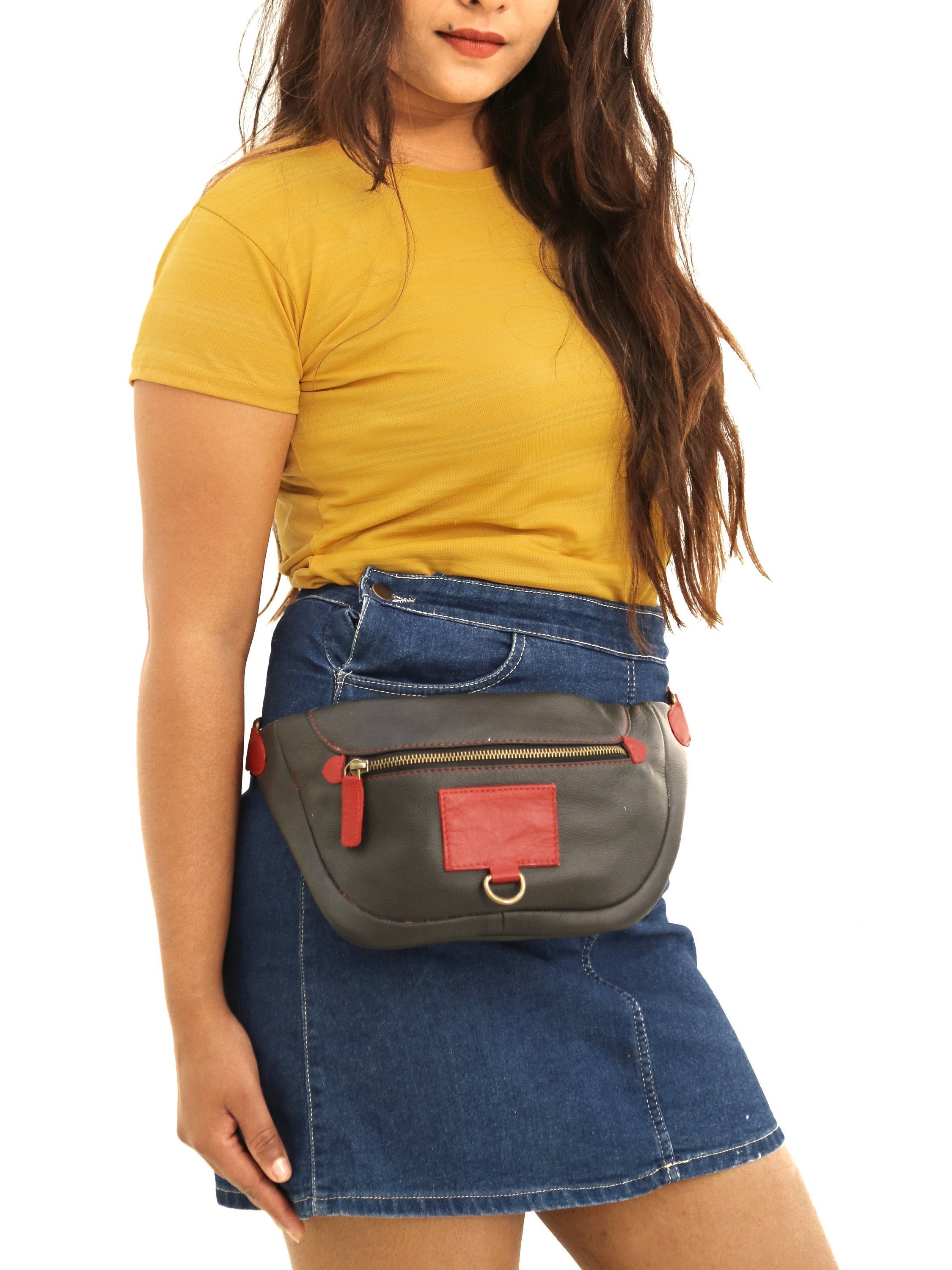 Genuine Soft Leather Bum Bag Fanny Pack Waist Bag Hip Etsy