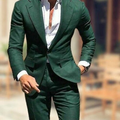 Men Suit Green 3 Piece Beach Wedding Suit Groom Wear Suits - Etsy