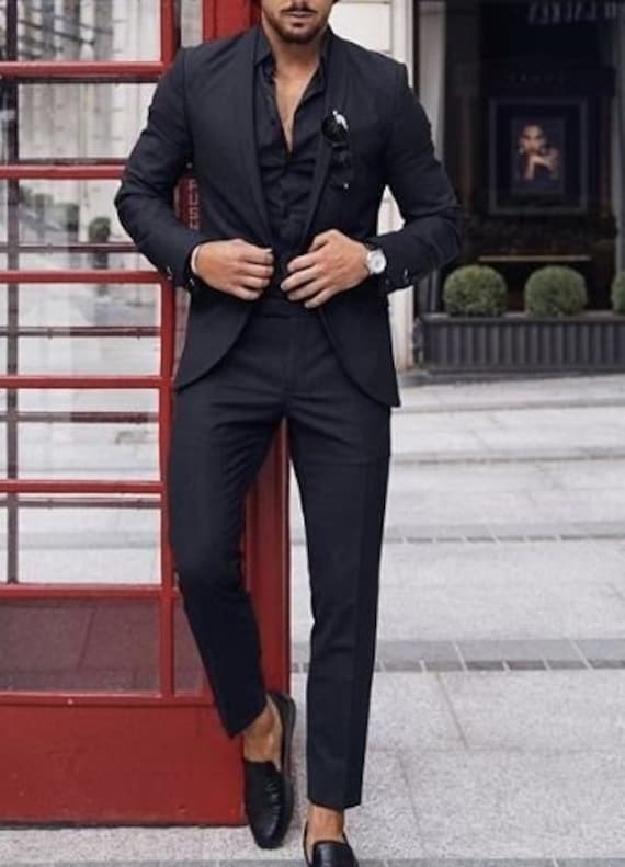 Buy 2 Piece Jodhpuri Suit in Black Online at The HUB