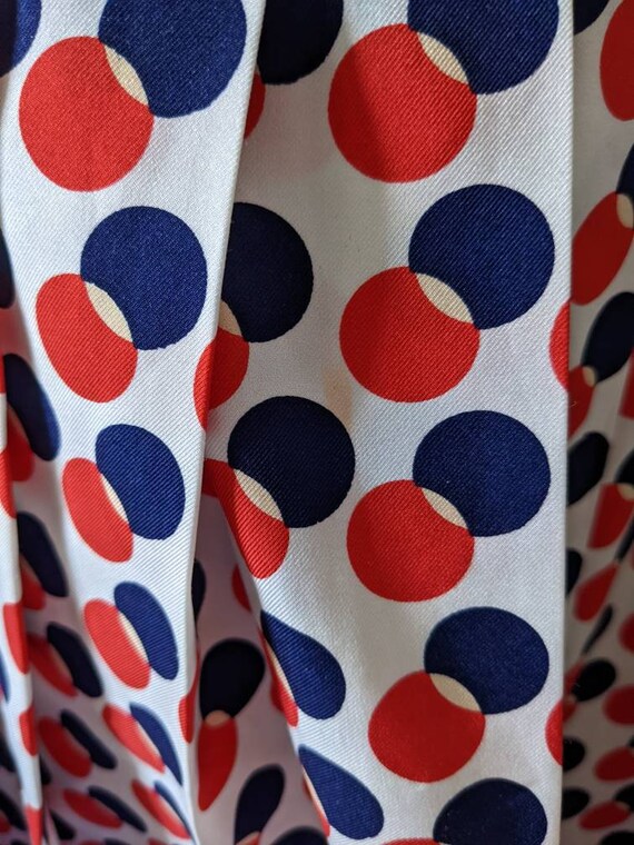 Mod Psychedelic Op Art Mini Shift Dress, red blue… - image 7