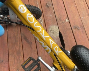 Individueller Kinderfahrrad / Fahrrad Beschriftung Aufkleber Sticker