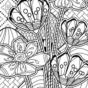 5 PRINTABLE COLORING PAGES beautiful zen calming butterfly | Etsy