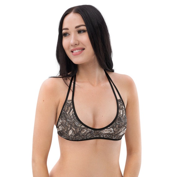 Oil Spill Bikini Top All Over Print Bikini Top Original Art Etsy