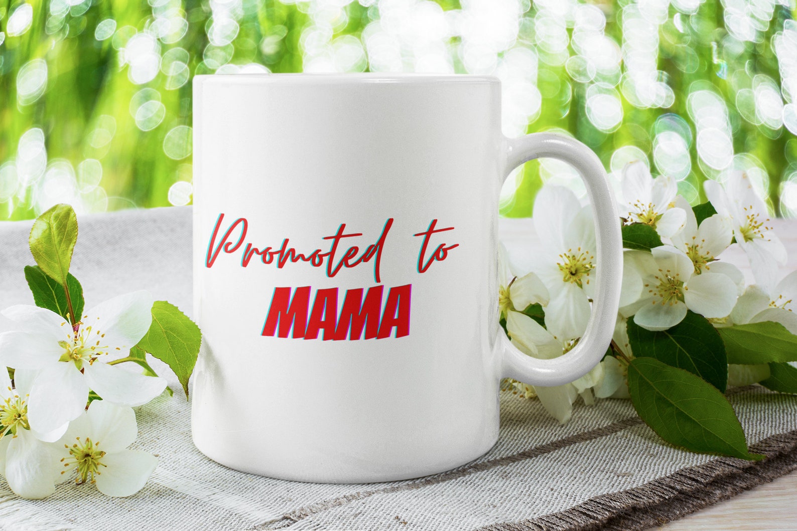 Promoted To Mama Mug For New Mom Gift Mom Birthday Gift Etsy