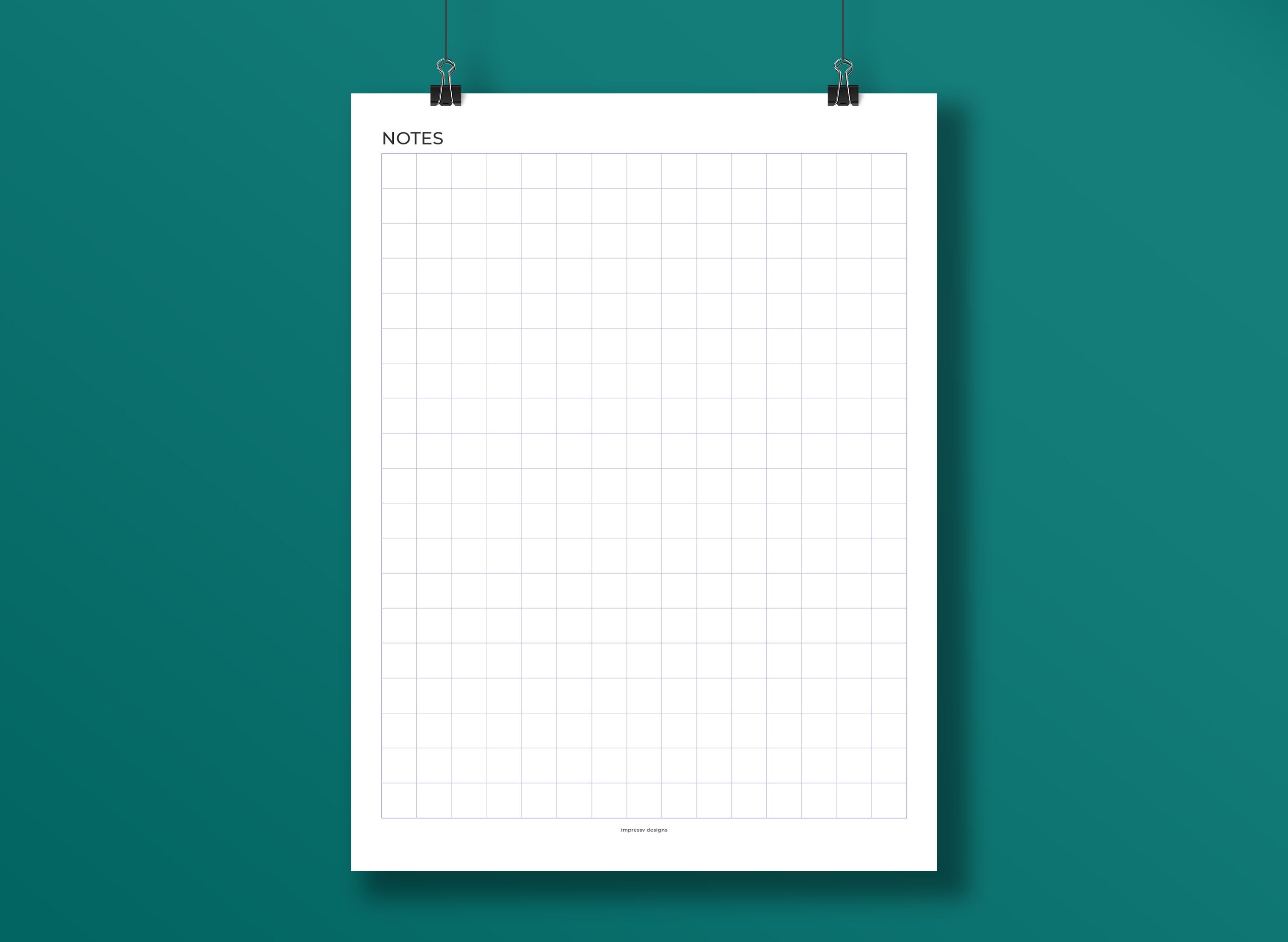 Printable Grid Paper, 1/2 Blue Grid, Version 1.0 Instant Download ...
