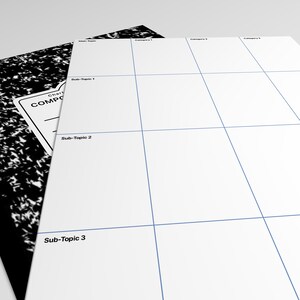 Chart Method Notetaking Notebooks for Remarkable Paper Pro, Chart Note ...