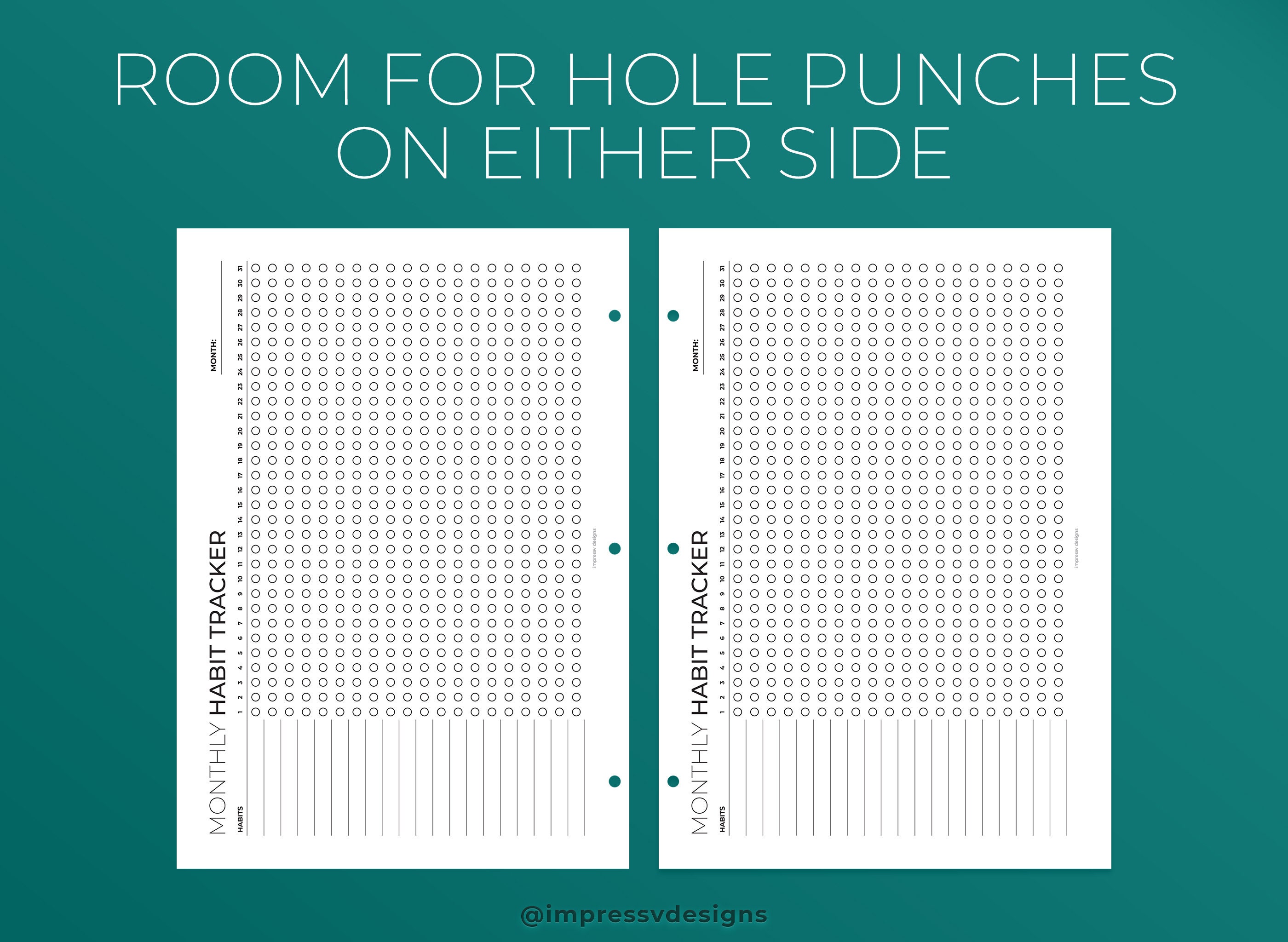 Monthly Habit Tracker Fillable & Printable Routine Planner - Etsy