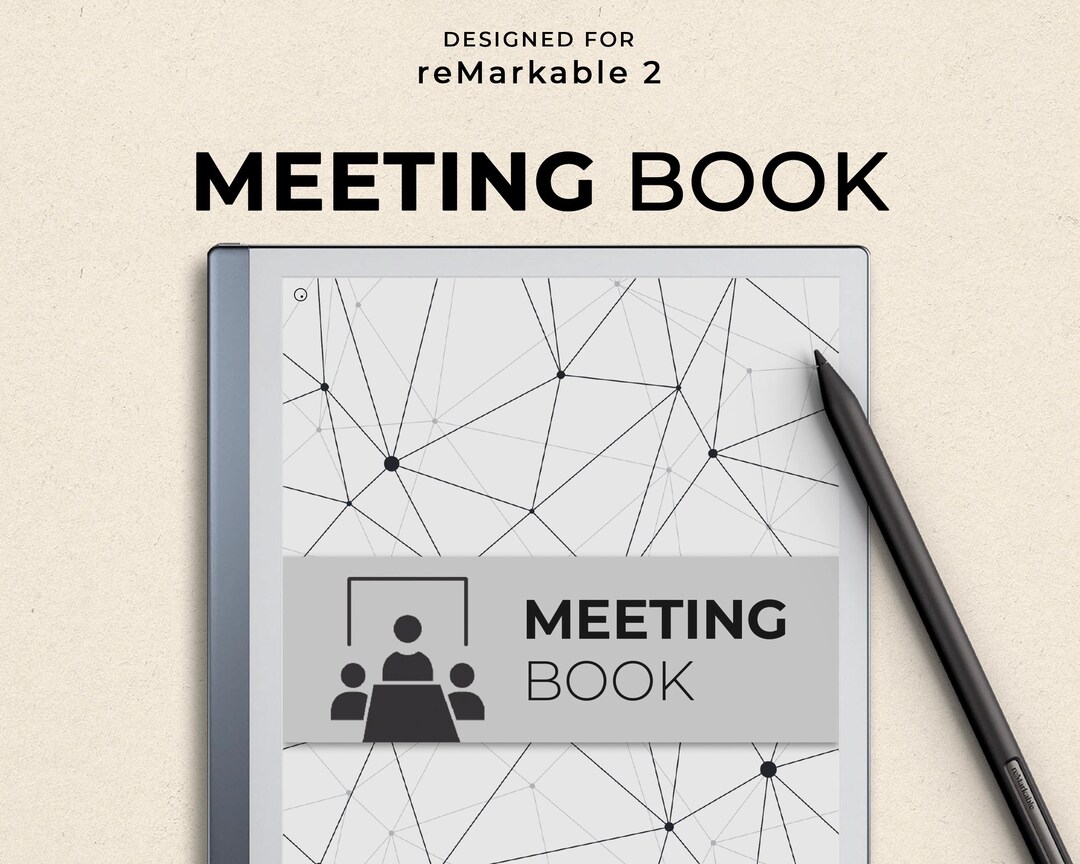Remarkable 2 Meeting Book + Templates for Remarkable 2, Note Taking ...