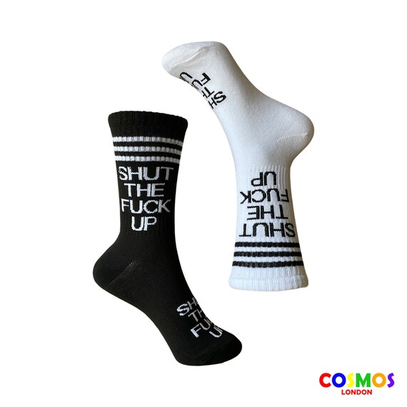 Prank Gift for Unisex, Fuck Off Socks for Unisex, Shut the Fuck Up Socks, Funny Socks, Personalized Gift Socks, Fuck Off Patterned Socks