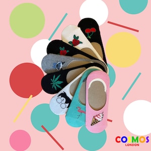 Invisible Socks for Her | Ice cream Invisible Socks, Flamingo Invisible Socks | Cherry Socks | Flower Socks for Women | Rose Patterned Socks
