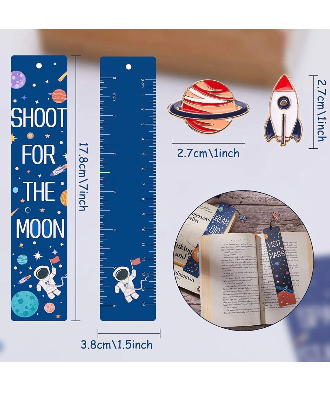 Space Bookmarks/ Bookmarks/ Space Themed Bookmarks Etsy