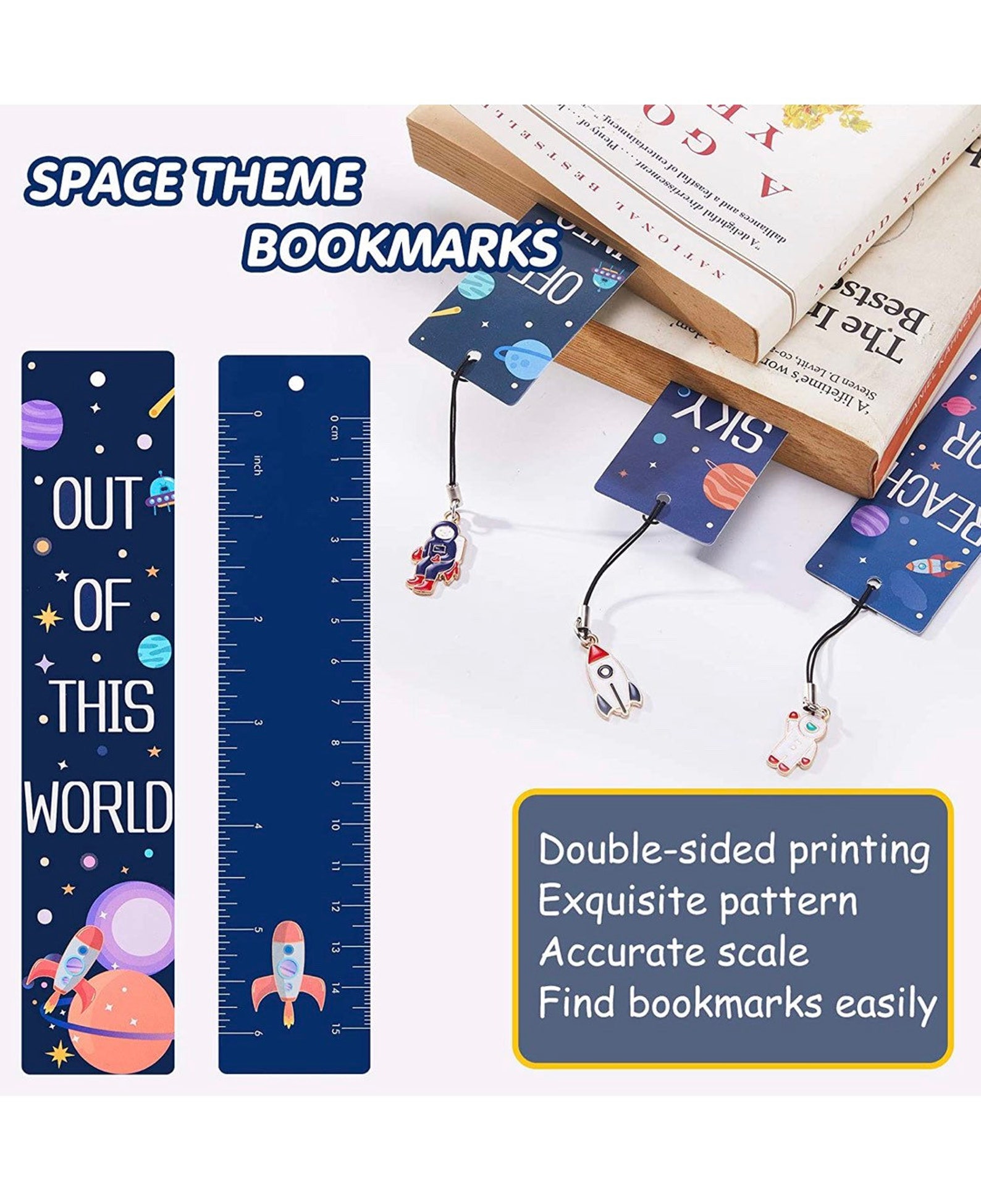 Space Bookmarks/ Bookmarks/ Space Themed Bookmarks Etsy