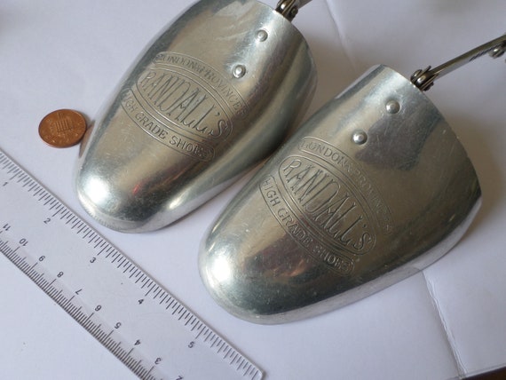 A Pair of Vintage Randall s of London Silver Metal Shoe Lasts Shoe