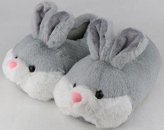 black bunny slippers
