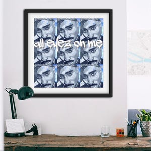 Tupac Wall Print, Tupac Fan Art