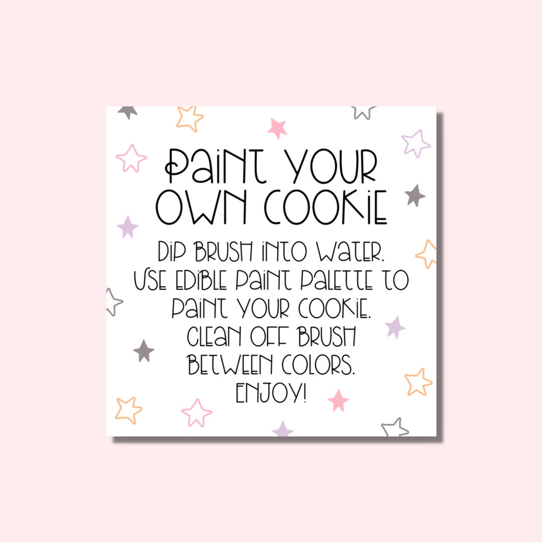 Printable Paint Your Own Cookie Instructions Halloween PYO Etsy Printable Paint Your Own Cookie Instructions Halloween PYO Etsy