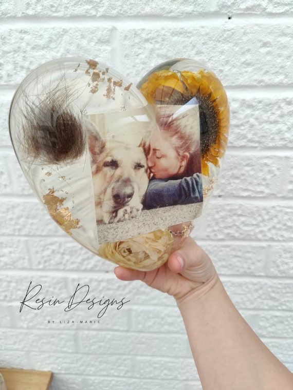 Large Resin Pet Memorial/ Pet Memorial/ Gift/ Pet Photo/ Large Etsy