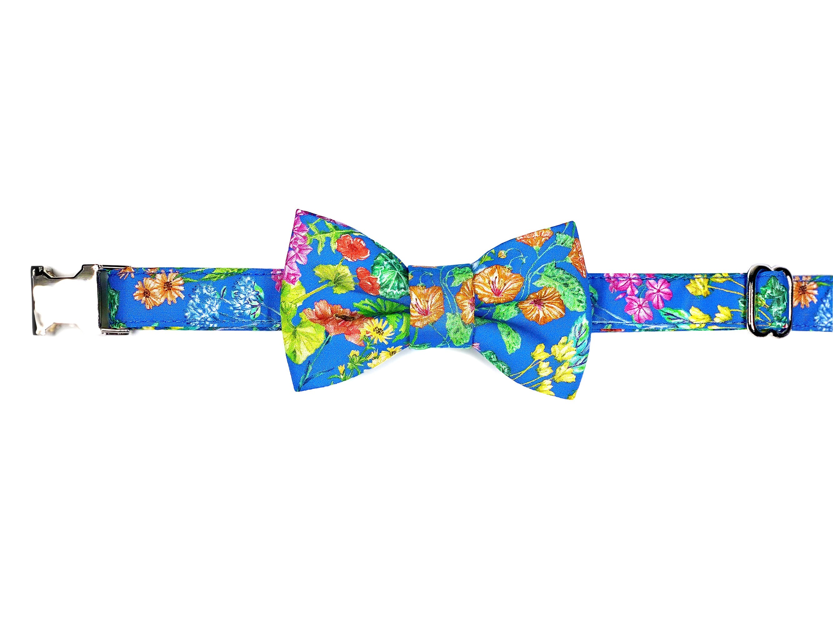 Blue Multicolor Dog Bow Collar. Detachable and Interchangeable Etsy UK