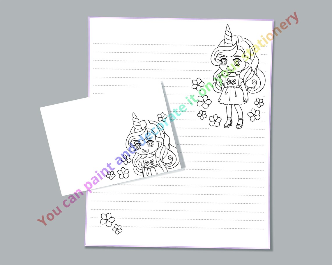 Free Coloring Pages: Free Printable Stationery For Kids 970