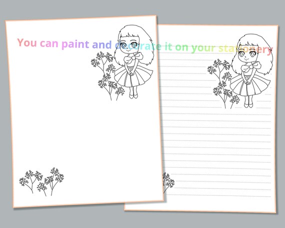 Free Coloring Pages: Free Printable Stationery For Kids 970