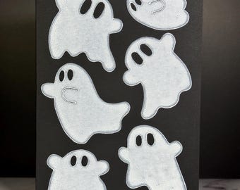 Ghosts Lino Printed Greeting Card