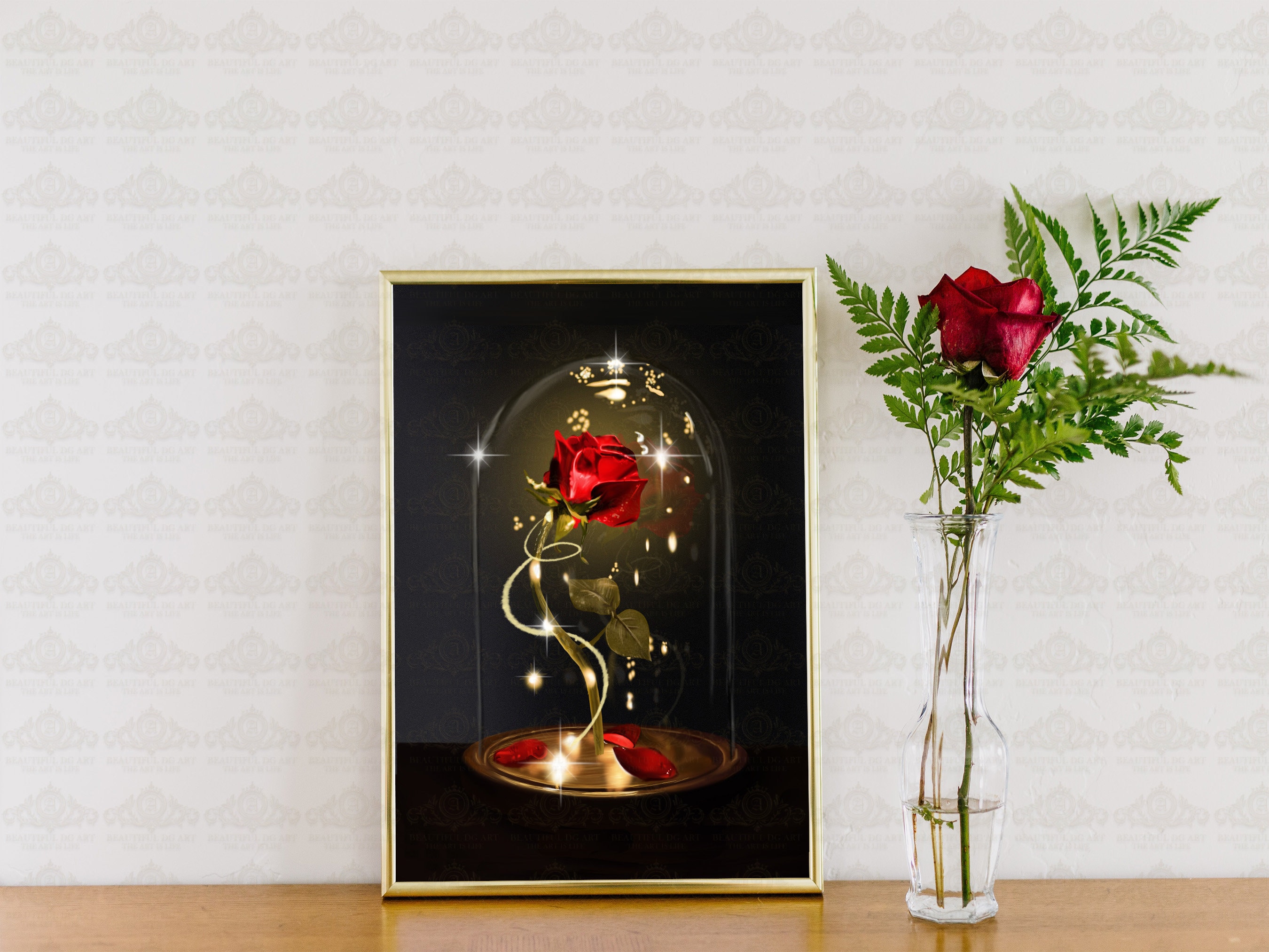 Belle Rose La Belle et la Bête Rose Rose de beauté La Rose - Etsy Canada