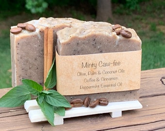 Minty Caw-fee - 100% Natural Handcrafted Soap -