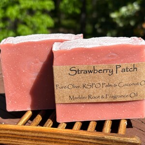 Strawberry Patch - Jabón natural hecho a mano