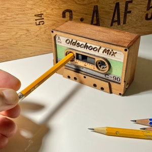 Vintage Cassette Tape Pencil Sharpener