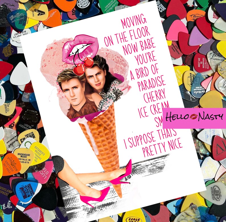 Cherry Ice Cream Smile, Birthday Card, Greeting Card, Hello Nasty ...