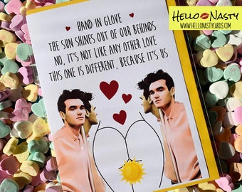 Hand in Glove, Love, Valentine's Day, Birthday Card, Greeting Card, Hello Nasty, The Smiths, Morrissey