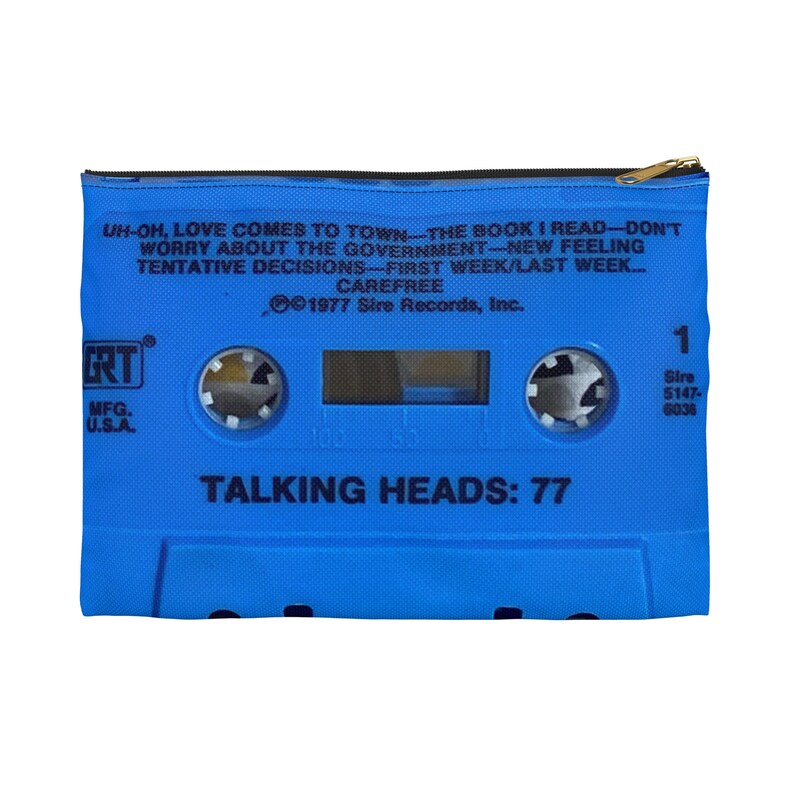 Talking Heads 77 Retro Cassette Tape Zipper Pouch Make up Etsy