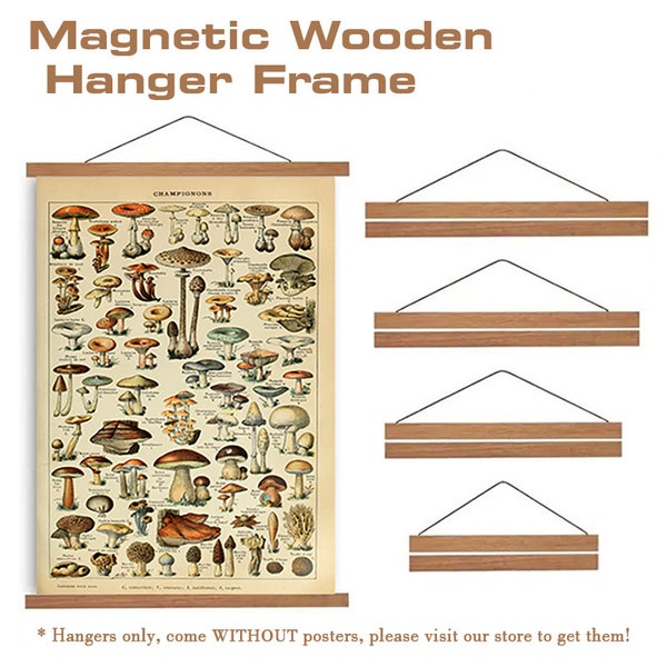 Magnetic Wooden Hanger Frame / Poster Hanger / Art Print Hanger / Wall Hanging / Wooden Photo Hanger / Painting Frame / Picture Hanger