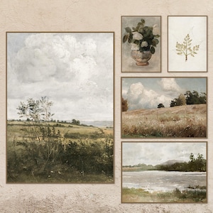 Rustikale Kunst | Vintage Wohnzimmer Dekor | Schlafzimmer Wanddeko | Landschaft Kunstdrucke | Ästhetische dekorative Poster und Zeichnungen