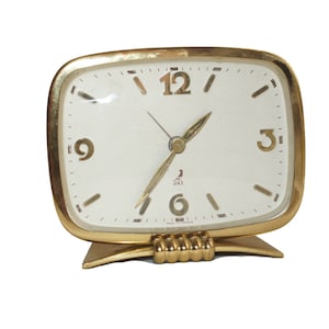 Mechanical Mid-century JAZ Old French Vintage Wind-Up Alarm clock