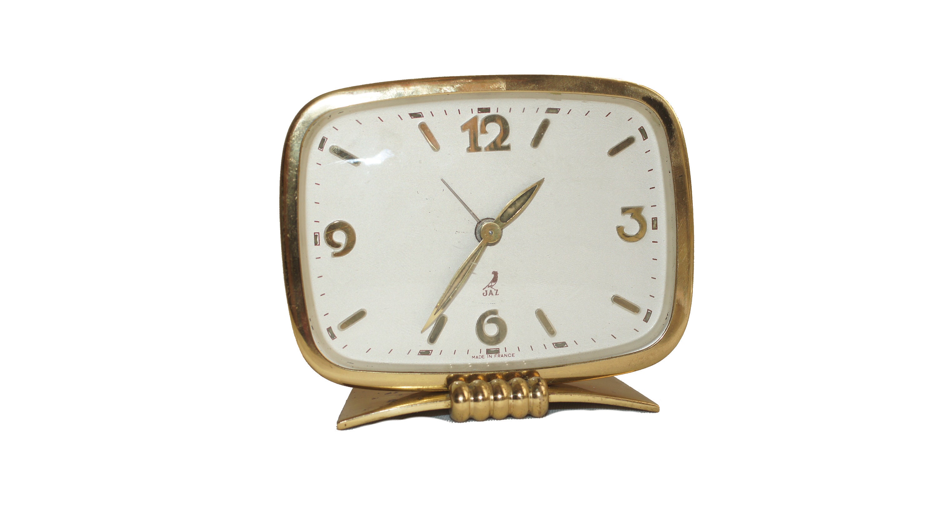Réveil Mécanique Vintage Jaz - Beige, à Aiguilles, Mouvement Mécanique, Occasion
