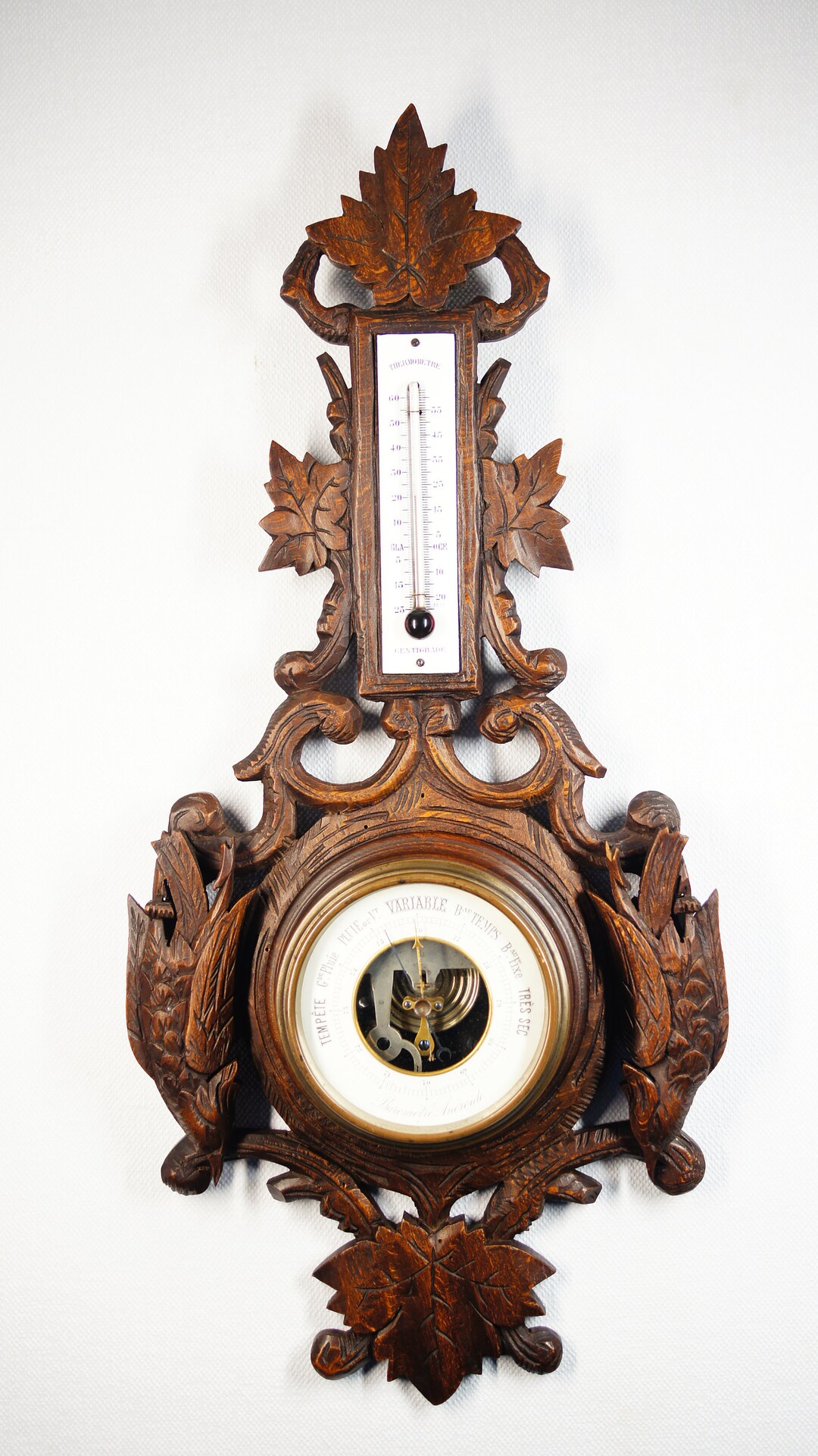 Ancient Weather Making Machine 1879 Antique French Working Weather Station, Barometer, Thermometer ...